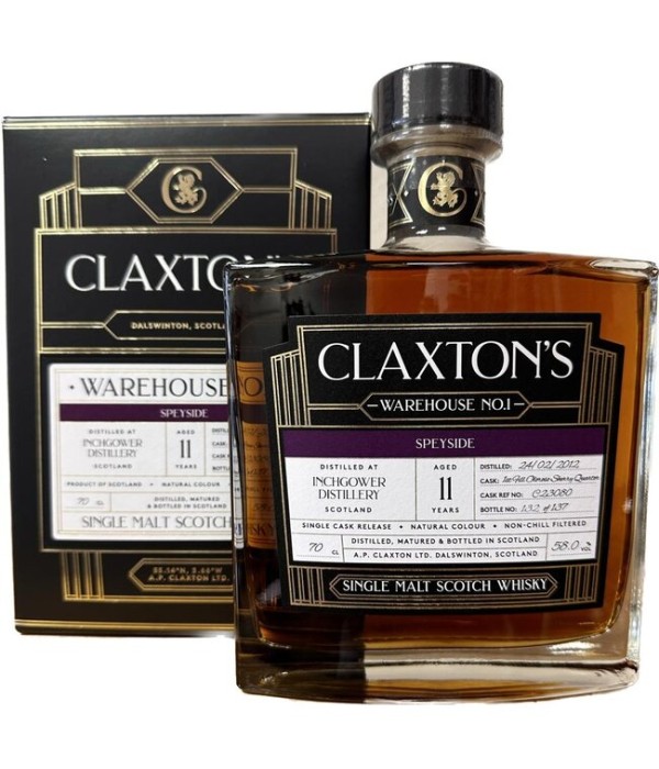 Claxton’s Warehouse No.1 Inchgower 11 YO Speyside bij t Bockje in Bathmen