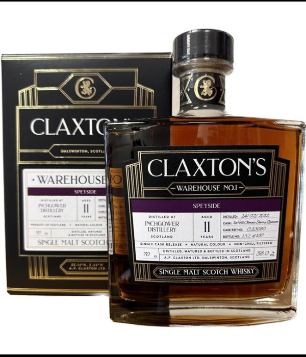 Claxton’s Warehouse No.1 Inchgower 11 YO Speyside bij t Bockje in Bathmen
