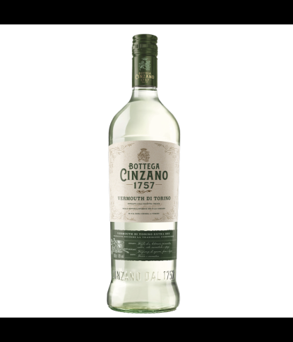 Cinzano Bottega 1757 Vermouth di Torino Extra Dry, op voorraad bij slijterij t Bockje in Bathmen