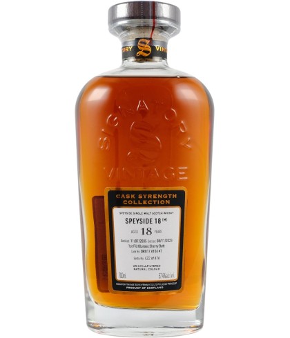 Fles Signatory Vintage Speyside (M) 2005 18 Years Old, whisky, op voorraad bij slijterij t Bockje in Bathmen