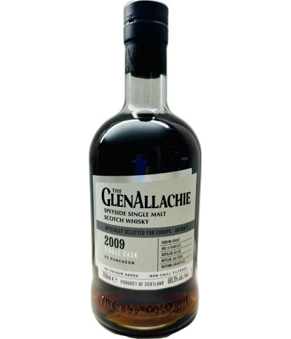 Fles GlenAllachie 14Y Single Cask PX Puncheon, single malt whisky, op voorraad bij slijterij t Bockje in Bathmen