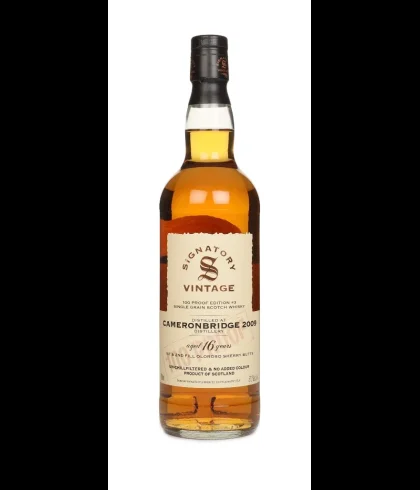 Fles Signatory Cameronbridge 2009 100 PROOF #3, whisky, op voorraad bij slijterij t Bockje in Bathmen