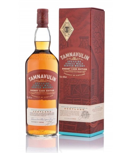 Fles Tamnavulin Sherry Cask, Speyside single malt whisky, op voorraad bij slijterij t Bockje in Bathmen