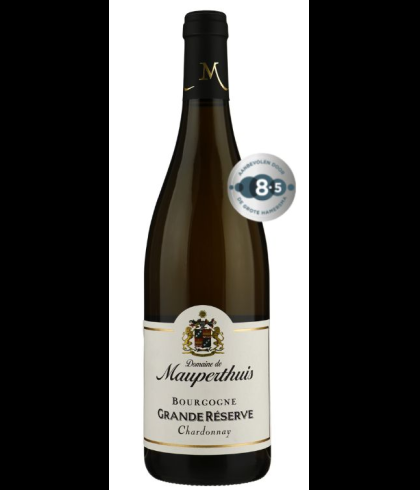 Fles Domaine de Mauperthuis Bourgogne Chardonnay Grande Reserve, wijn op voorraad bij slijterij t Bockje in Bathmen