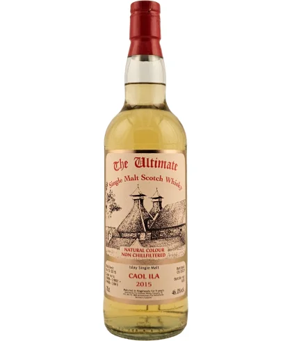 Fles The Ultimate Caol Ila 9 Years Old 2015, enkel vat gebotteld door The Ultimate uit Amersfoort, op voorraad bij slijterij t Bockje in Bathmen