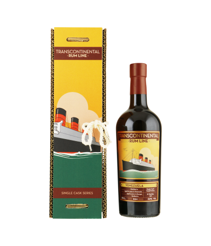 Fles Transcontinental Rum Venezuela 2008, rum, op voorraad bij slijterij t Bockje in Bathmen