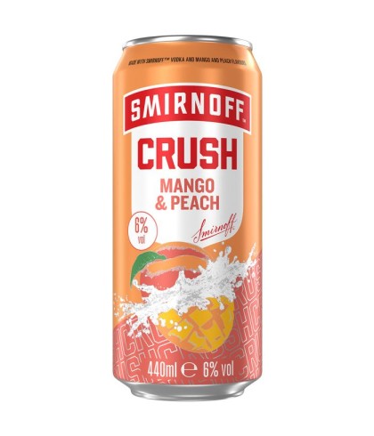 Smirnoff Crush Mango & Peach, bij slijterij t Bockje in Bathmen
