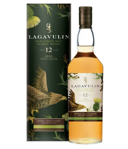 Fles Islay single malt van Lagavulin, op voorraad bij slijterij t Bockje in Bathmen