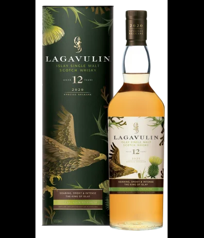 Fles Islay single malt van Lagavulin, op voorraad bij slijterij t Bockje in Bathmen