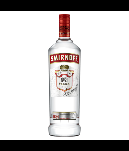 Fles Smirnoff Vodka Red, wodka, op voorraad bij slijterij t Bockje in Bathmen