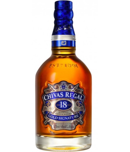 Fles Chivas Regal 18 Years Old, single malt whisky, op voorraad bij slijterij t Bockje in Bathmen