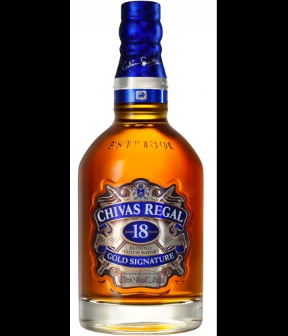 Fles Chivas Regal 18 Years Old, single malt whisky, op voorraad bij slijterij t Bockje in Bathmen