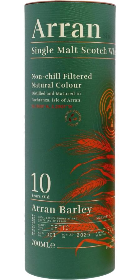 Fles Arran Barley 10 Years Old, single malt whisky, op voorraad bij slijterij t Bockje in Bathmen