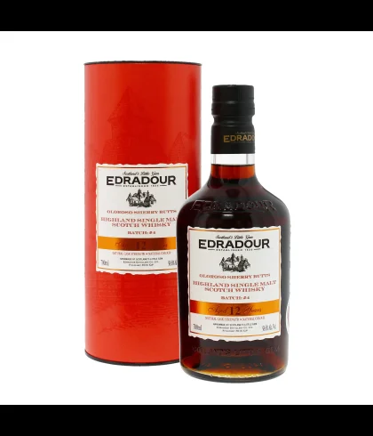 Fles Edradour Oloroso Sherry Butts 2012, single malt whisky, op voorraad bij slijterij t Bockje in Bathmen
