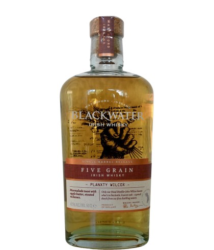 Fles Blackwater Five Grain Planxty Wilcox 2018, whisky, op voorraad bij slijterij ’t Bockje in Bathmen