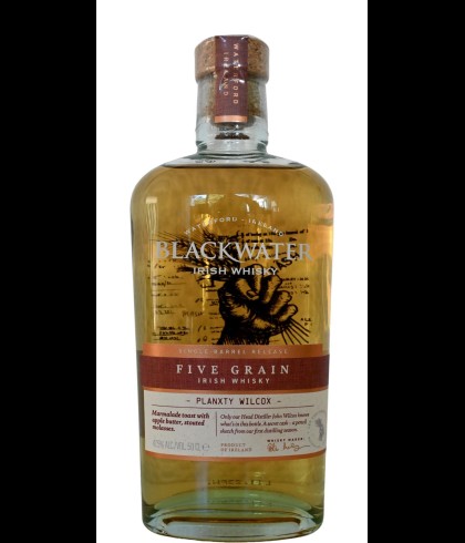 Fles Blackwater Five Grain Planxty Wilcox 2018, whisky, op voorraad bij slijterij t Bockje in Bathmen