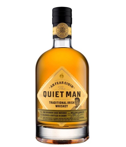 Fles The Quiet Man Traditional Irish Whiskey, Ierse whiskey, op voorraad bij slijterij t Bockje in Bathmen