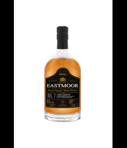 Fles Eastmoor Dutch Single Malt Whisky Nr.7, whisky, op voorraad bij slijterij ’t Bockje in Bathmen
