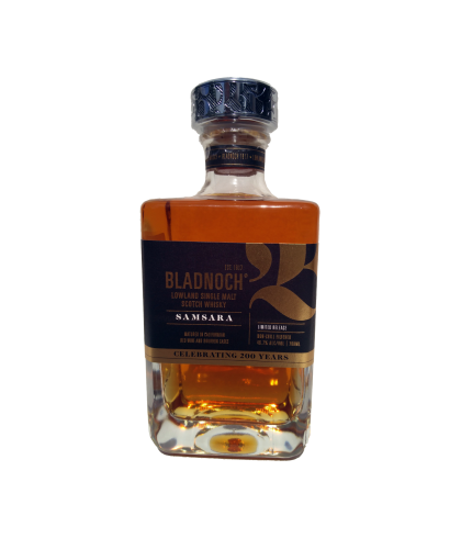 Fles Bladnoch Samsara, single malt whisky, op voorraad bij slijterij t Bockje in Bathmen