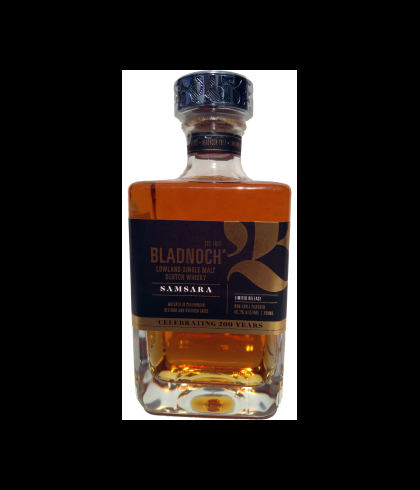 Fles Bladnoch Samsara, single malt whisky, op voorraad bij slijterij t Bockje in Bathmen