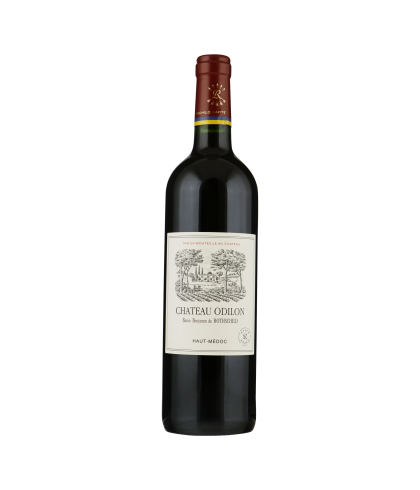 Fles Chateau Odilon Haut Medoc, wijn op voorraad bij slijterij t Bockje in Bathmen