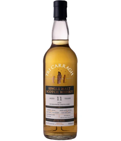 Fles Tri Carragh Inchgower 11 Years Old 2015, whisky, bij slijterij ’t Bockje in Bathmen