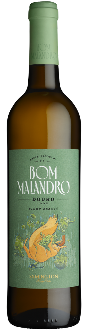 Fles Symington Bom Malandro Branco, wijn, op voorraad bij slijterij ’t Bockje in Bathmen