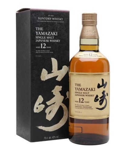 Fles The Yamazaki 12 Years, Japanse single malt whisky, op voorraad bij slijterij t Bockje in Bathmen