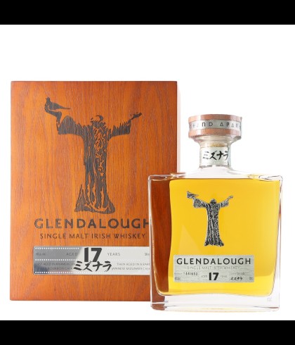 Fles Glendalough 17 Years Old Mizunara Cask Finish, single malt whisky, op voorraad bij slijterij t Bockje in Bathmen