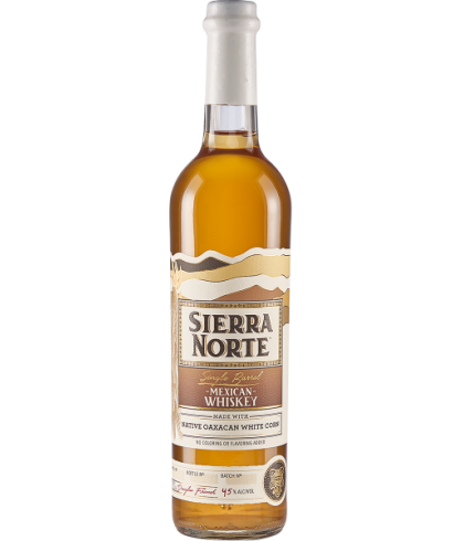 Fles Sierra Norte Mexican Whiskey White Corn, whisky, op voorraad bij slijterij t Bockje in Bathmen
