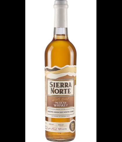 Fles Sierra Norte Mexican Whiskey White Corn, whisky, op voorraad bij slijterij t Bockje in Bathmen