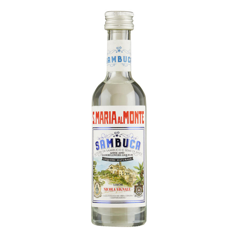 Likeur Santa Maria al Monte Sambuca mini van Santa, bij slijterij ’t Bockje in Bathmen