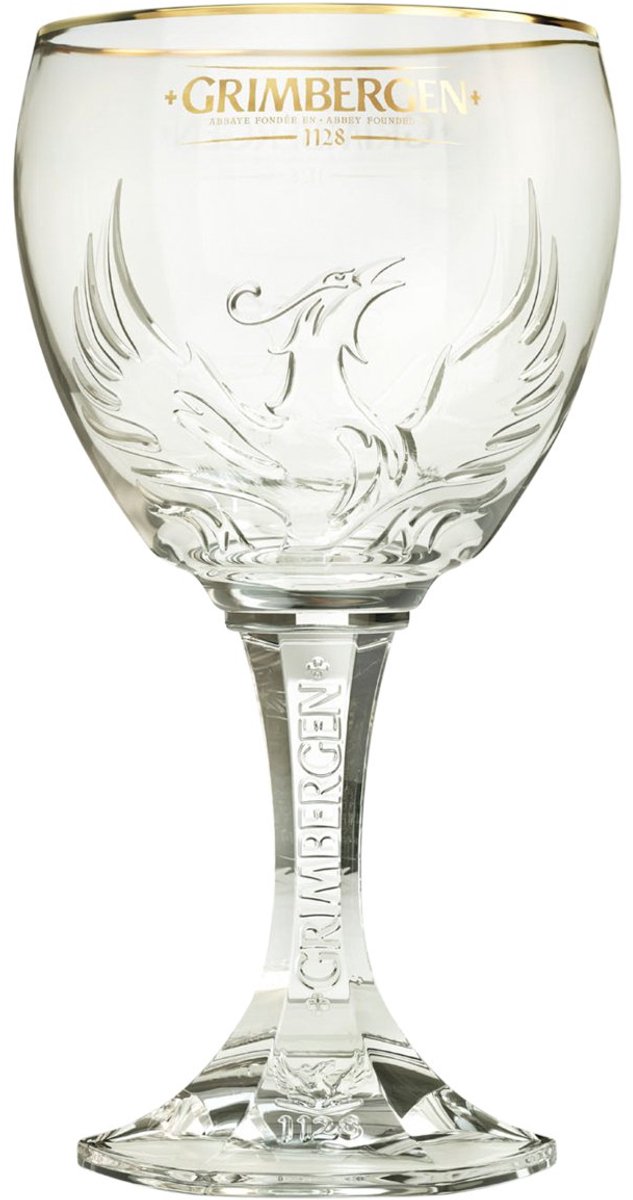 Glas Grimbergen groot glas 50cl. van Grimbergen, op voorraad bij slijterij ’t Bockje in Bathmen