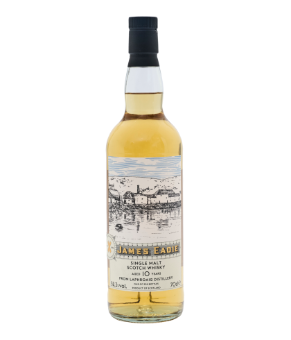 Fles Islay single malt van Laphroaig, op voorraad bij slijterij t Bockje in Bathmen