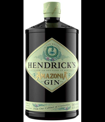 Fles Hendrick's Amazonia, gin, op voorraad bij slijterij t Bockje in Bathmen