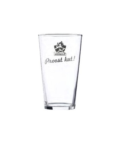 Boegbeeld bierglas 'Proost Kut', glas bij t Bockje in Bathmen