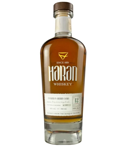 Fles Haran 12 Years Old Sherry Finish, single malt whisky, op voorraad bij slijterij t Bockje in Bathmen
