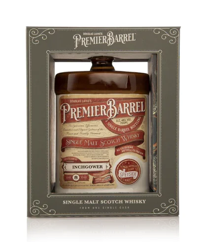 Fles Premier Barrel Inchgower 8 Years Old, single malt whisky, op voorraad bij slijterij t Bockje in Bathmen