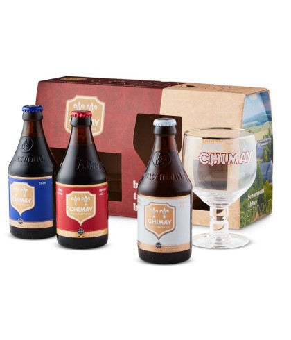 Geschenk Chimay Trilogie + bokaal Giftpack van Chimay, bij slijterij ’t Bockje in Bathmen