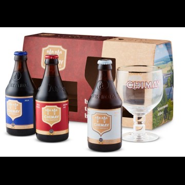 Chimay Trilogie + bokaal Giftpack