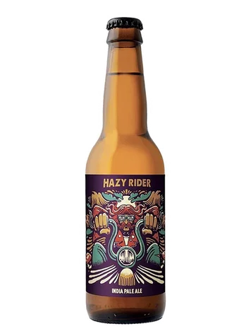 Fles Hoppy Road Hazy Rider, bier van Hoppy Road, op voorraad bij slijterij t Bockje in Bathmen
