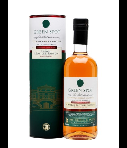Fles Green Spot Irish Whiskey Chateau Leoville Barton Finish, whisky, bij slijterij ’t Bockje in Bathmen