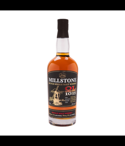 Fles Millstone 10 Years Old Oloroso, Nederlandse whisky van Zuidam Distillers, op voorraad bij slijterij t Bockje in Bathmen