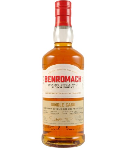 Fles Benromach 2016 Single Cask #1554, whisky, bij slijterij ’t Bockje in Bathmen