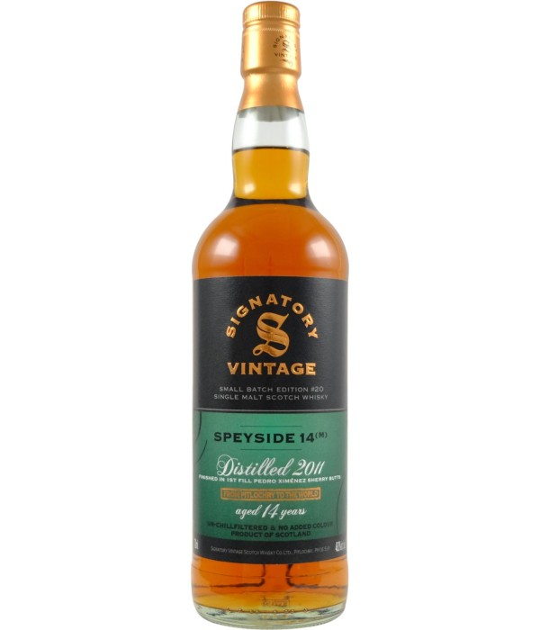 Signatory Vintage Speyside 14(M) 14 Years Old 2011 Small Batch #20 bij t Bockje in Bathmen