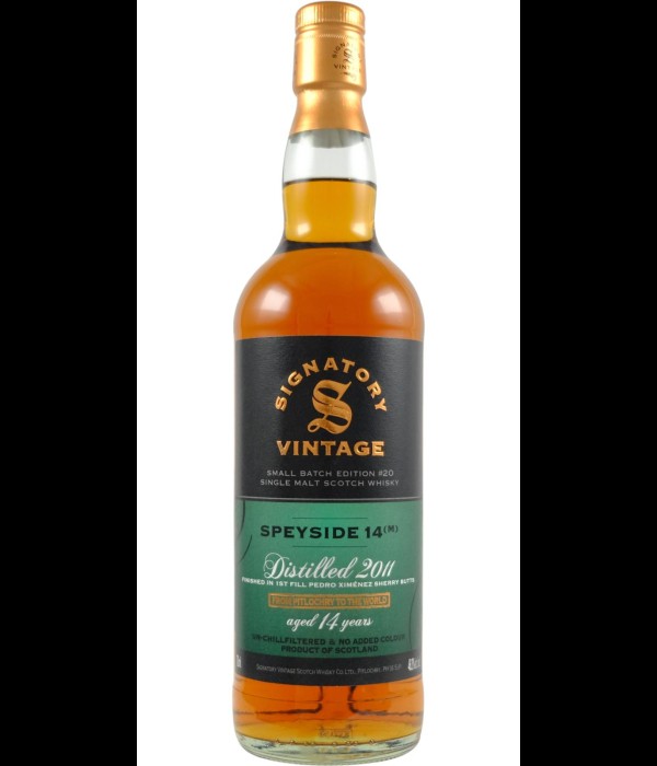 Signatory Vintage Speyside 14(M) 14 Years Old 2011 Small Batch #20 bij t Bockje in Bathmen