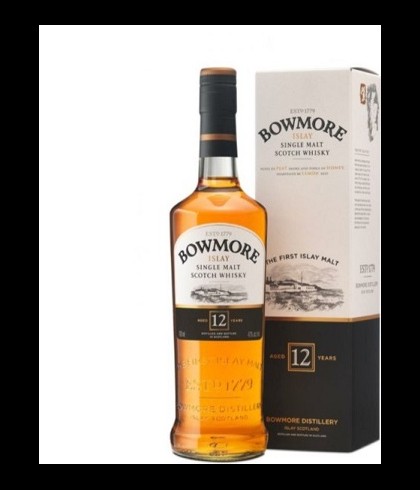 Fles Bowmore 12 Years Old &ndash; kleine fles, single malt whisky, op voorraad bij slijterij t Bockje in Bathmen