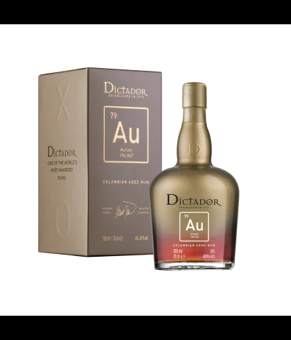 Fles Dictador Aurum rum, rum, bij slijterij t Bockje in Bathmen