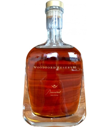 Fles Woodford Reserve Baccarat Edition, Amerikaanse whiskey uit Kentucky, op voorraad bij slijterij t Bockje in Bathmen
