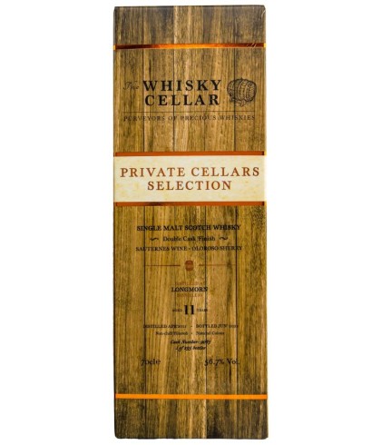 Fles Whisky Cellar Longmorn 11 Years Old, enkel vat gebotteld door The Whisky Cellar, op voorraad bij slijterij ’t Bockje in Bathmen